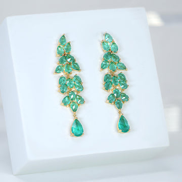 CZ Light Green Drop Diamond Earrings, Long Bridal Jewelry, Crystal Bridal Earrings, Statement Earrings, Mother of Bride.